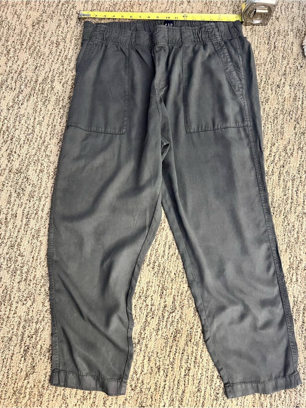 GAP Casual Elastic-Waist Gray Pants
